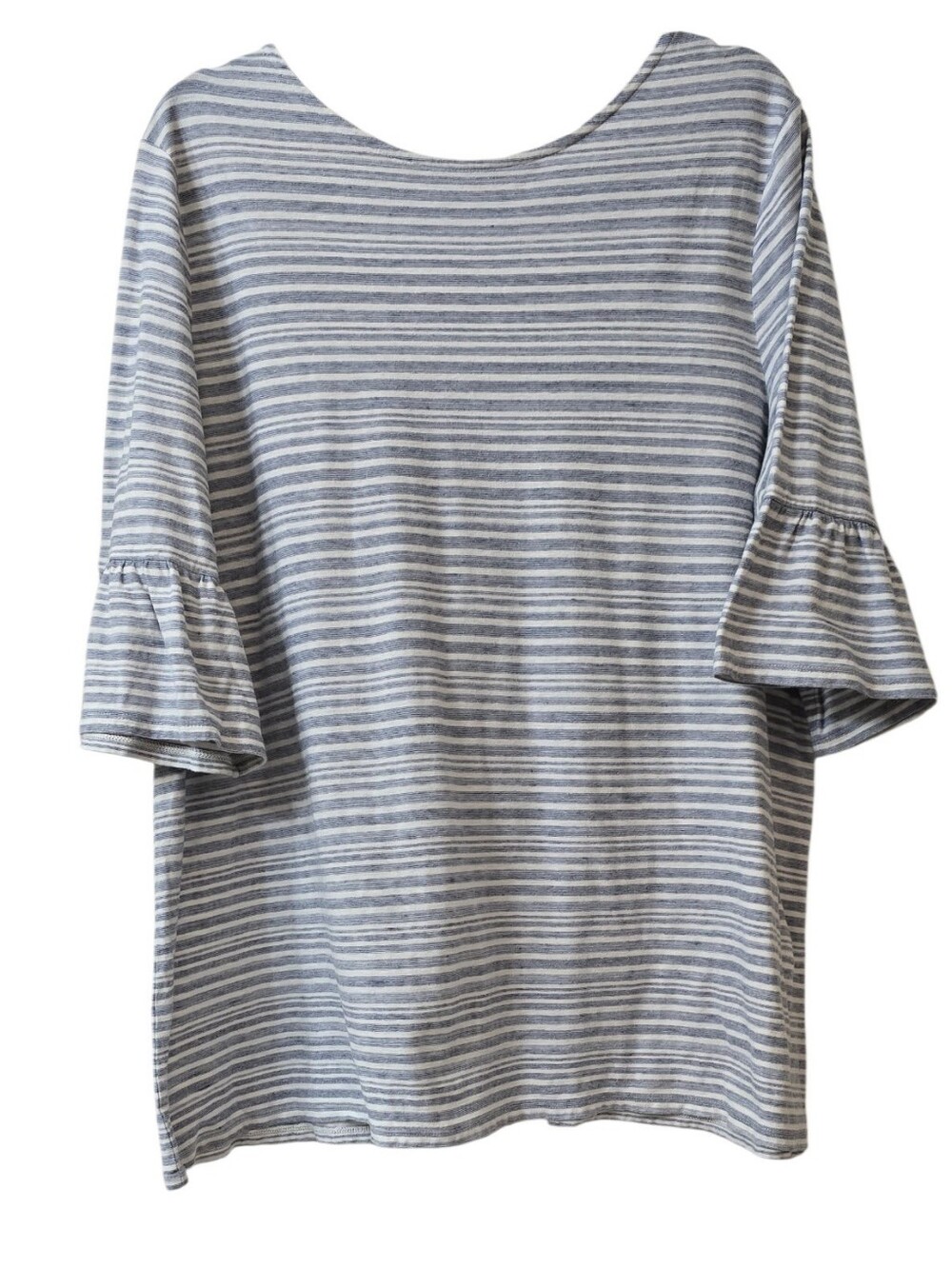 J. Jill Flounced Skeeve Embellished Pleated Back Top Size XL